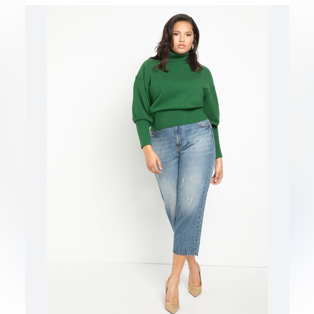 Green Turtleneck Sweater